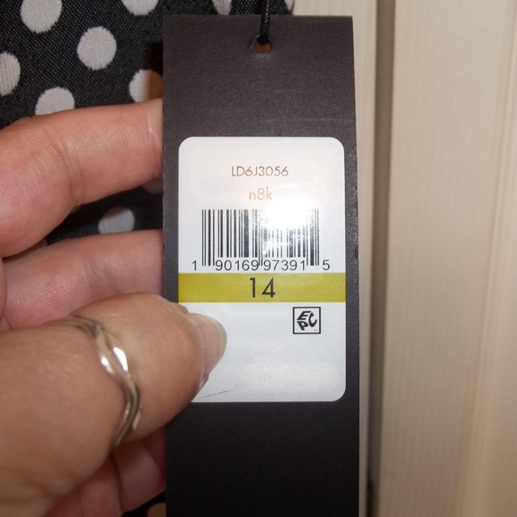 NWT Karl Lagerfeld Polka Dot Dress Size 14 - Picture 2 of 5